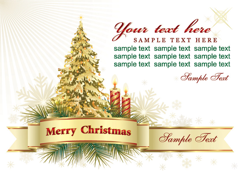 free vector Beautiful christmas greeting card background vector